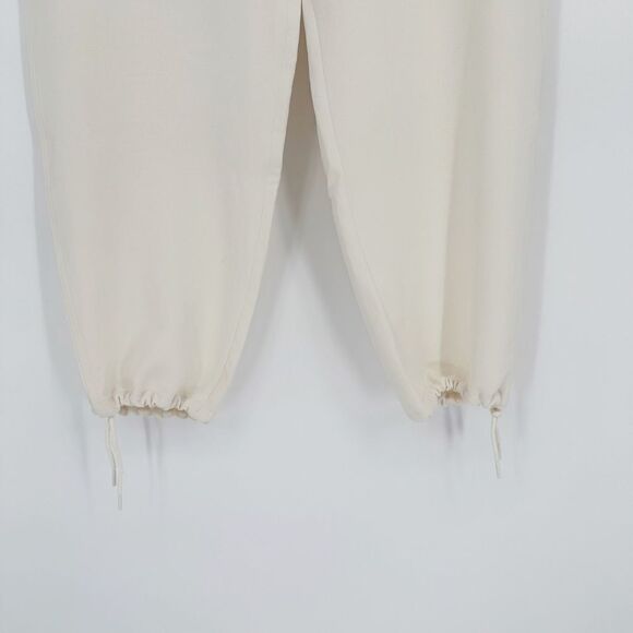 Aritzia Wilfred Drawstring Zip Crop Jogger Pants in Ecru Cream Women's 6 - Picture 5 of 9